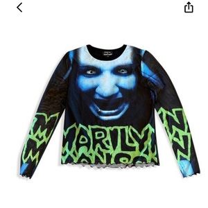 Marilyn Manson mesh long sleeve dolls kill collab